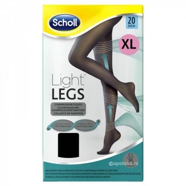 SCHOLL Light Legs Crne Kompresivne Čarape 20 Dena Veličina XL