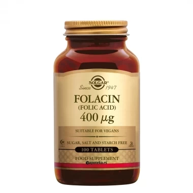 SOLGAR® Folacin Folna Kiselina 400 mcg 100 Tableta
