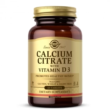 SOLGAR® Kalcijum Citrat + Vitamin D 60 Tableta
