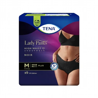 TENA® Lady Crne Gacice za Inkontinenciju M 9 Komada