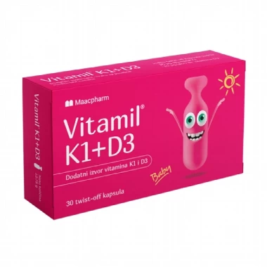 Vitamil® K1+D3 30 Twist Off Kapsula